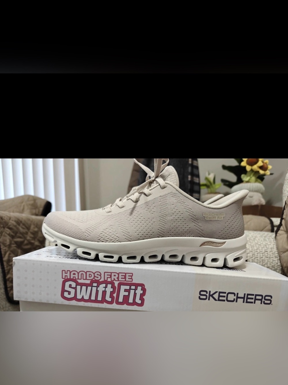 Skechers Women's Swift Fit Hands-Free Shoes, Tan Color, Size 10 M US